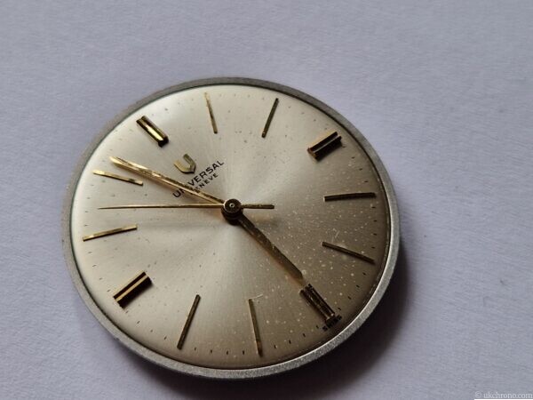 intage-UNIVERSAL-Geneve-watch-movement-inc-dial-and-hands-Hand-winding-cal-1005