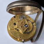 An Early Fusee key winding Henrey Pelley pocket watch silver cased