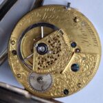 An Early Fusee key winding Henrey Pelley pocket watch silver cased