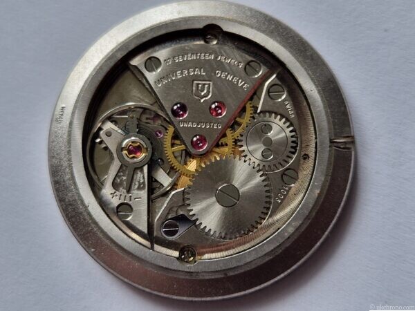 intage-UNIVERSAL-Geneve-watch-movement-inc-dial-and-hands-Hand-winding-cal-1005
