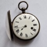 An Early Fusee key winding Henrey Pelley pocket watch silver cased