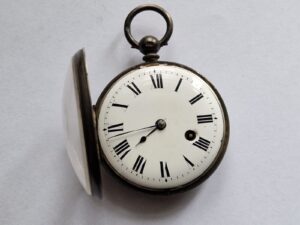 An Early Fusee key winding Henrey Pelley pocket silver cased watch 3 An Early Fusee key winding Henrey Pelley pocket watch silver cased