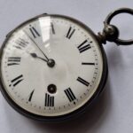 An Early Fusee key winding Henrey Pelley pocket watch silver cased
