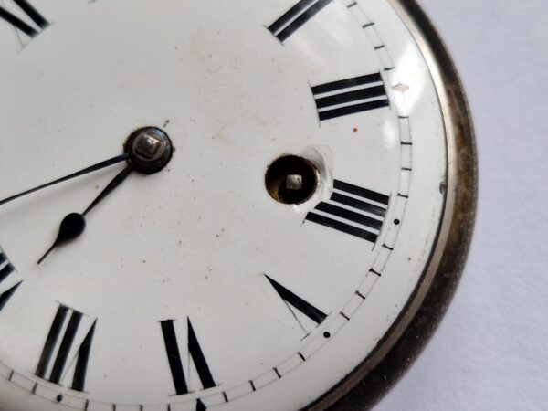 An Early Fusee key winding Henrey Pelley pocket watch silver cased