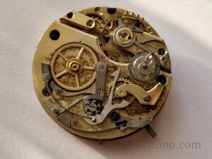 Antique Chronograph pocket watch movement Auguste & Fritz Henchoz Freres 1 Antique Chronograph pocket watch movement Auguste & Fritz Henchoz Freres