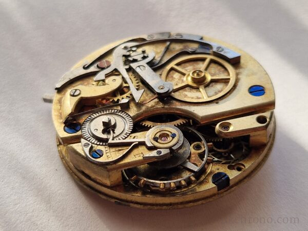 Antique Chronograph pocket watch movement Auguste & Fritz Henchoz Freres