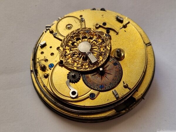 Antique-French-Verge-Quarter-Repeater-pocket-watch-movement-Key-winding