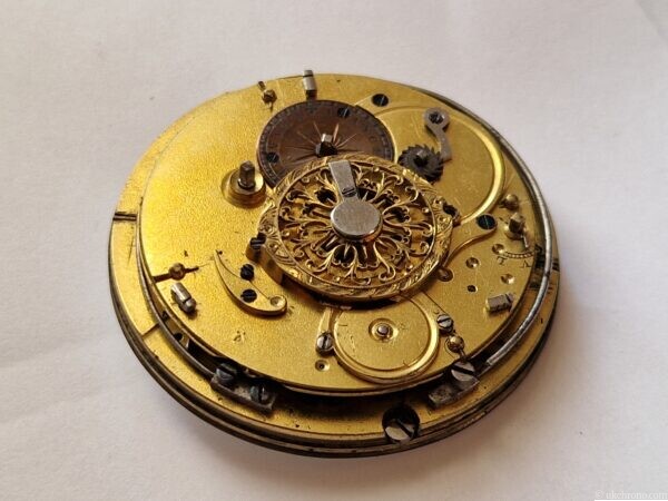 Antique-French-Verge-Quarter-Repeater-pocket-watch-movement-Key-winding