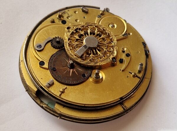 Antique French Verge Fusee Quarter Repeater Pocket Watch Movement Key Winding 50.7mm