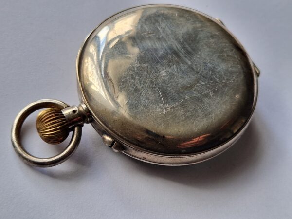 Antique HEUER cal 19 Silver cased 925 Chronograph pocket watch