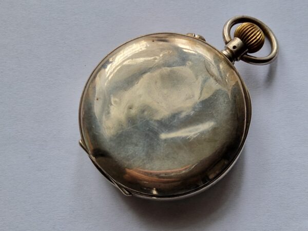 Antique HEUER cal 19 Silver cased 925 Chronograph pocket watch