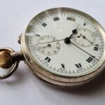 Antique HEUER cal 19 Silver cased 925 Chronograph pocket watch