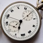 Antique HEUER cal 19 Silver cased 925 Chronograph pocket watch