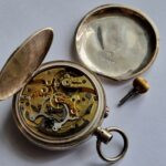 Antique HEUER cal 19 Silver cased 925 Chronograph pocket watch