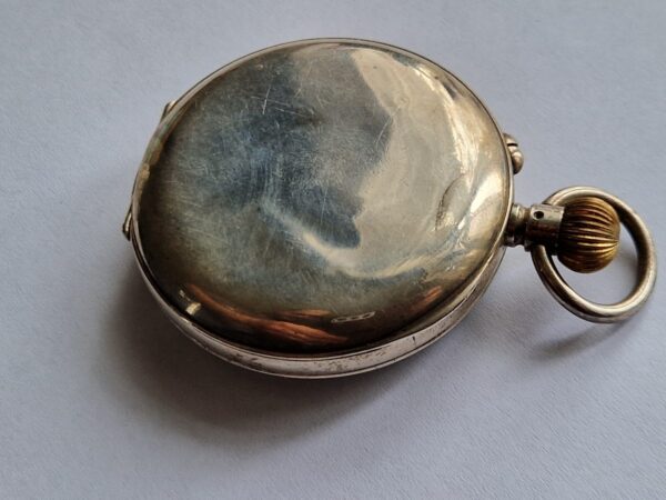 Antique HEUER cal 19 Silver cased 925 Chronograph pocket watch