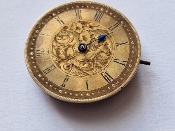 Antique J.W. Benson London Mid-Size Pocket Watch Movement with Dial and Hand – Project