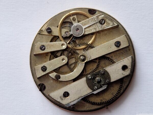 Antique-Stiffel-et-Cartier-Geneve-Pocket-Watch-Movement-Dial-Hands-Project