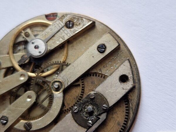 Antique-Stiffel-et-Cartier-Geneve-Pocket-Watch-Movement-Dial-Hands-Project