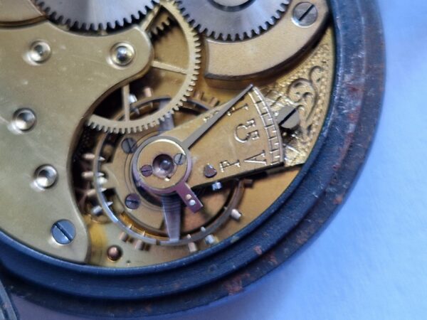 Antique Omega Pocket Watch 51mm Original Metal Case – Very Early Example with Early Omega Logo