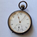 Antique Omega Pocket Watch 51mm Original Metal Case – Very Early Example with Early Omega Logo