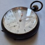 Antique Omega Pocket Watch 51mm Original Metal Case – Very Early Example with Early Omega Logo