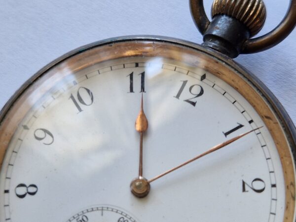 Antique Omega Pocket Watch 51mm Original Metal Case – Very Early Example with Early Omega Logo