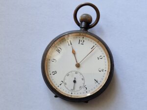 Antique metal cased Omega pocket watch Antique Omega Pocket Watch 51mm Original Metal Case – Very Early Example with Early Omega Logo