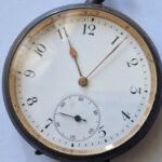 Antique Omega Pocket Watch 51mm Original Metal Case – Very Early Example with Early Omega Logo