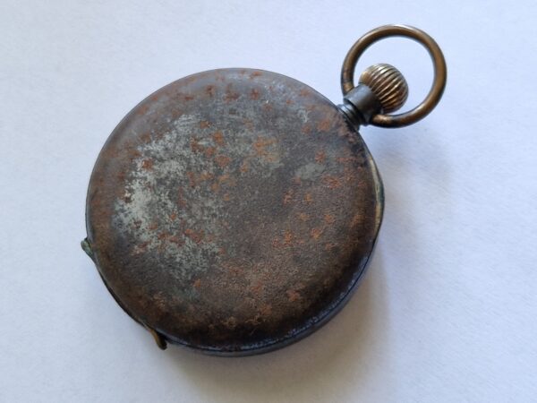 Antique Omega Pocket Watch 51mm Original Metal Case – Very Early Example with Early Omega Logo