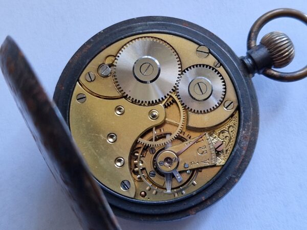 Antique Omega Pocket Watch 51mm Original Metal Case – Very Early Example with Early Omega Logo