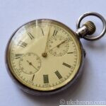Antique Silver Cased Chronograph Pocket Watch 51mm