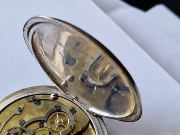 Antique Silver Cased Chronograph Pocket Watch 51mm