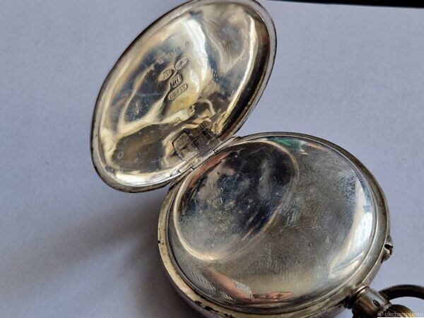 Antique Silver Cased Chronograph Pocket Watch 51mm