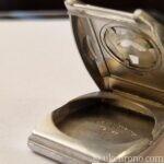 Art Deco Jump Hour Wristwatch Case Swiss Chrome Case opened