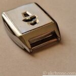 Art Deco Jump Hour Wristwatch Case Swiss Chrome Case top
