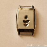Art Deco Jump Hour Wristwatch Case Swiss Chrome Case Unused