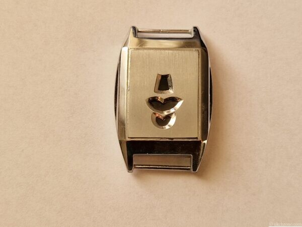 Art Deco Jump Hour Wristwatch Case Swiss Chrome Case Unused