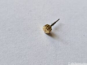 Blancpain cillaret classic gold crown 2 Blancpain Villeret 18ct solid gold crown and stem for calibre 1195.