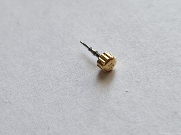 Blancpain Villeret 18ct solid gold crown and stem for calibre 1195.