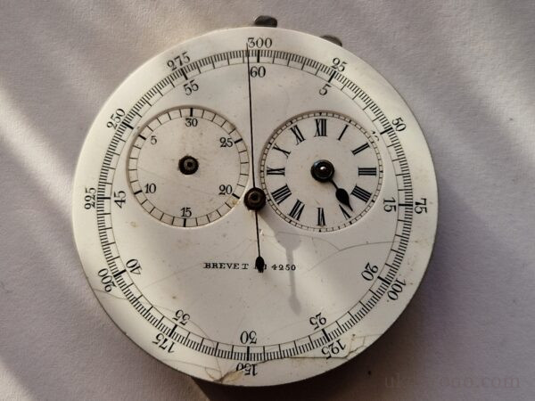 Chronometer Double Time Pocket Watch Brevet 4250 Project Movement