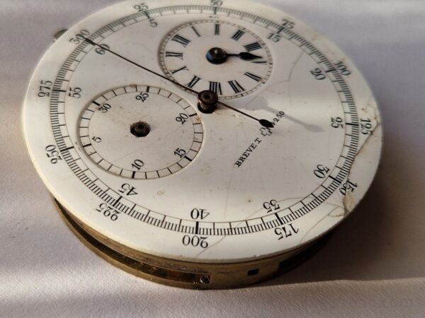 Chronometer Double Time Pocket Watch Brevet 4250 Project Movement