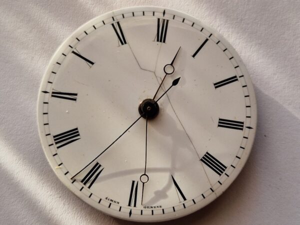 Ultra rare Complex Pocket watch movement Twin Barrels Antique Simon Geneve project