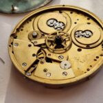 Ultra rare Complex Pocket watch movement Twin Barrels Antique Simon Geneve project