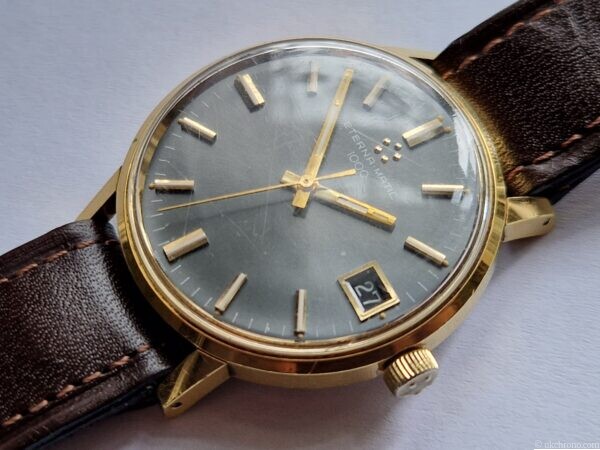 Vintage Eterna-Matic 1000 Classic Automatic Date Watch Cal. 1489K Gold Plated
