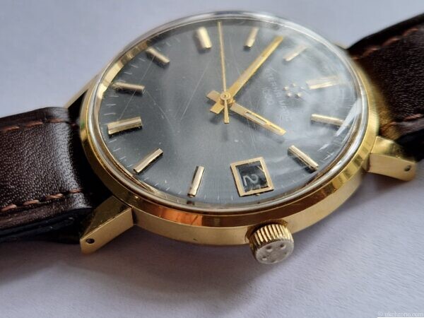 Vintage Eterna-Matic 1000 Classic Automatic Date Watch Cal. 1489K Gold Plated