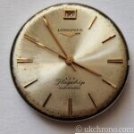 Longines Flagship Watch Movement Cal. 341 with Dial, Hands & Dial Spacer 1960s