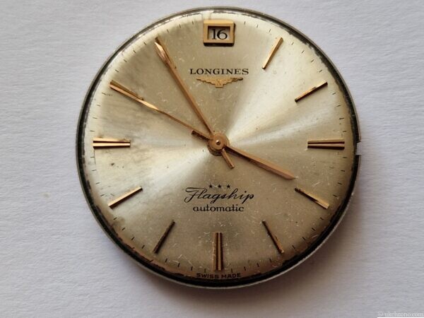 Longines Flagship Watch Movement Cal. 341 with Dial, Hands & Dial Spacer 1960s