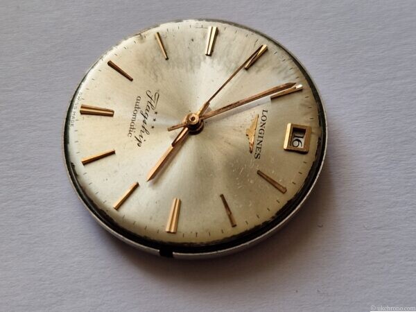 Longines Flagship Watch Movement Cal. 341 with Dial, Hands & Dial Spacer 1960s