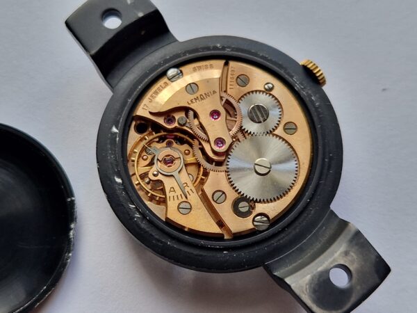 Military Nero LEMANIA photo gun camera watch