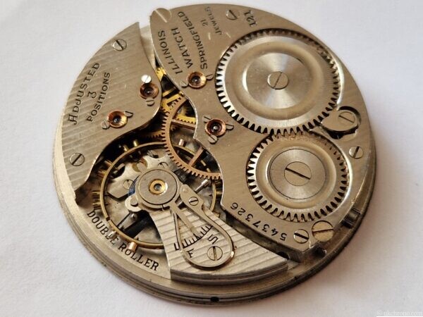 Illinois Double Roller Pocket Watch Movement 39.9mm Project